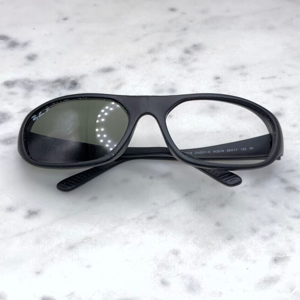 Ray-Ban RB 2016 DADDY-O W2578 Rubber Black Sunglasses FRAMES ONLY 59-17-125